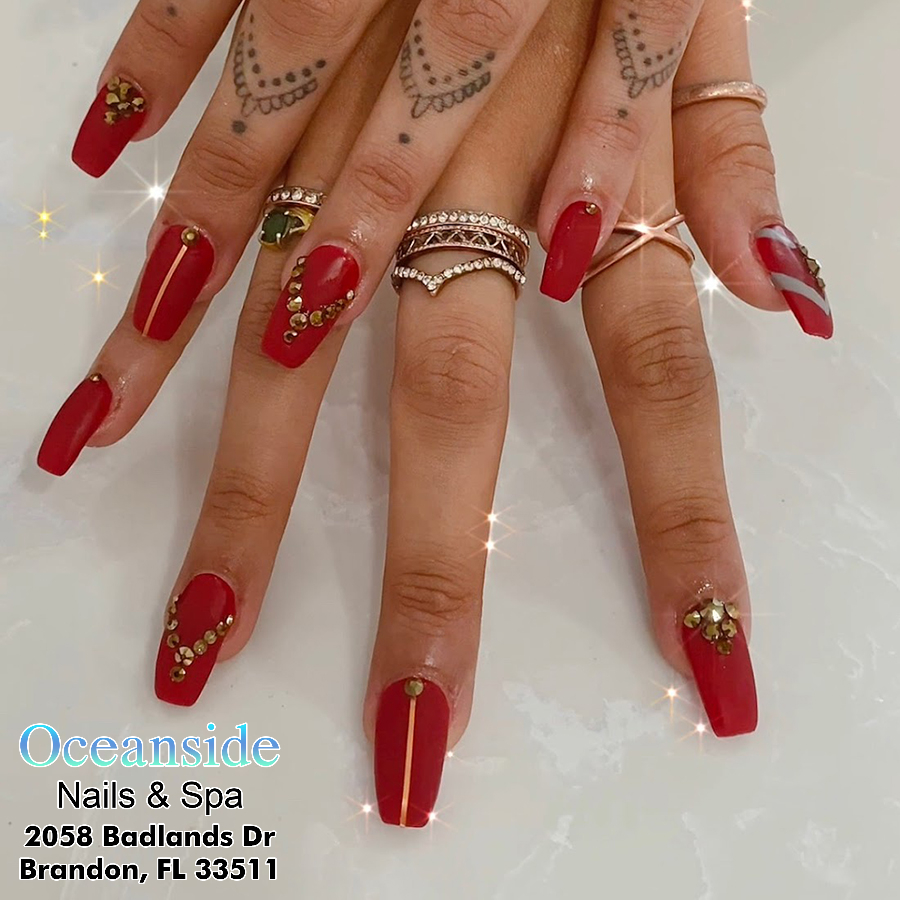 Oceanside Nails & Spa | Red Nails