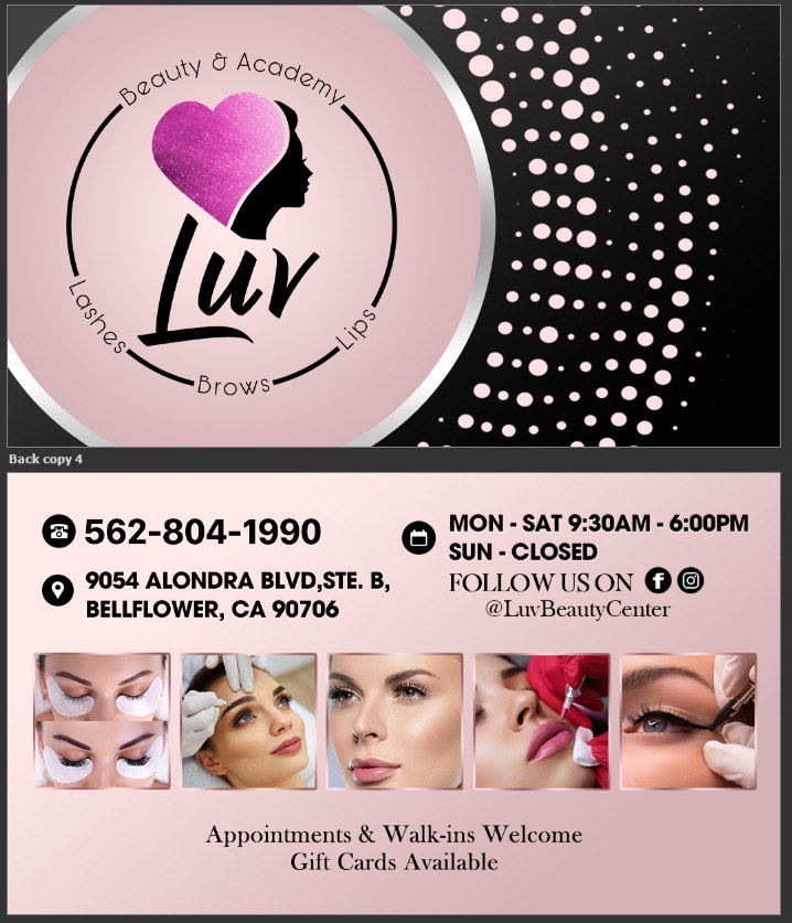 Beauty salon 90706 LUV BEAUTY Bellflower CA 90706 18