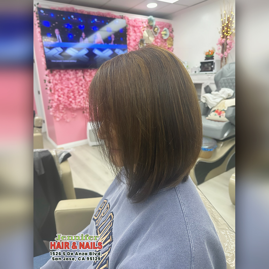 Japanese hair straightening services and men hair cut at Jennifer HAIR & NAILS in San Jose, CA 95129