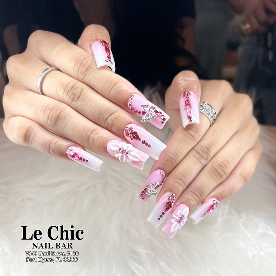 Transform your nails into stunning works of art this holiday season at Le Chic Nail Bar in Fort Myers, FL 33966