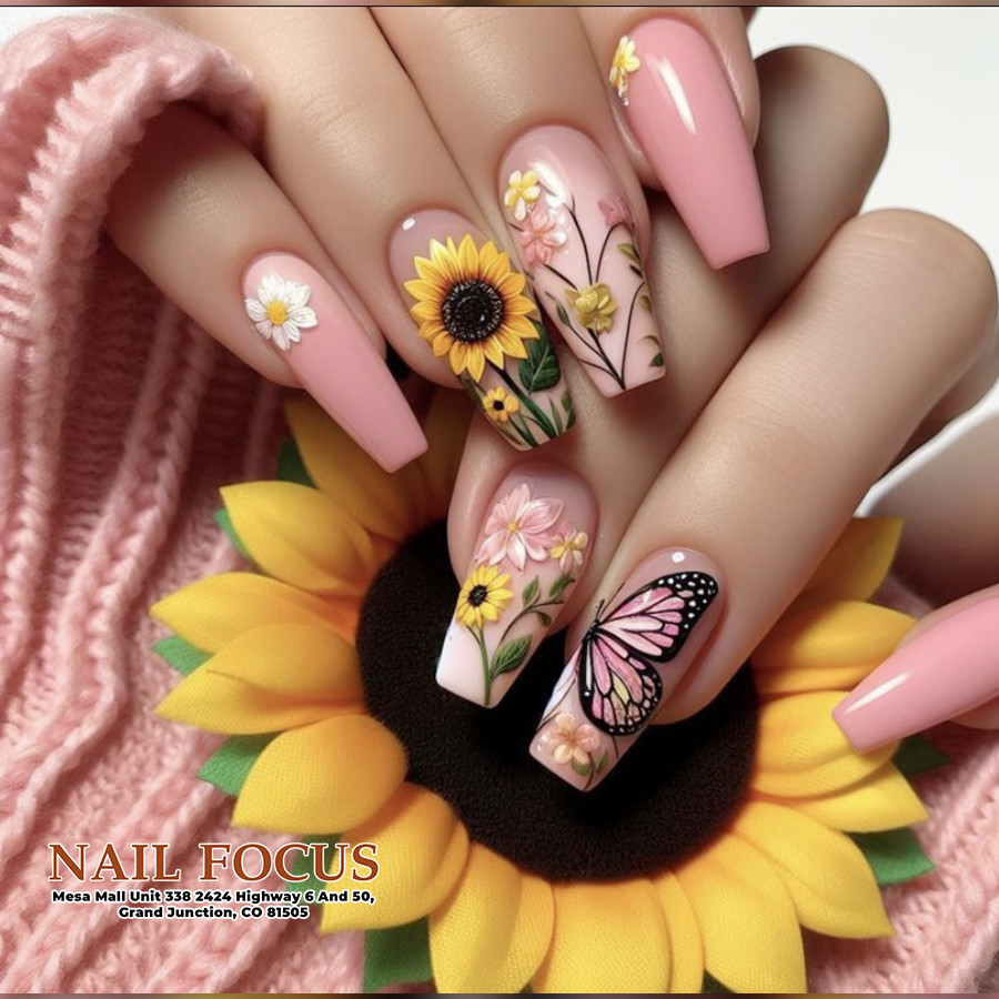 Embrace the vibrant spirit of spring with nail art ideas at NAIL FOCUS near me Grand Junction, CO 81505