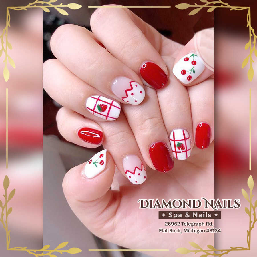 Custom Nail Art with Diamond Spa & Nails Salon in Flat Rock, MI 48134