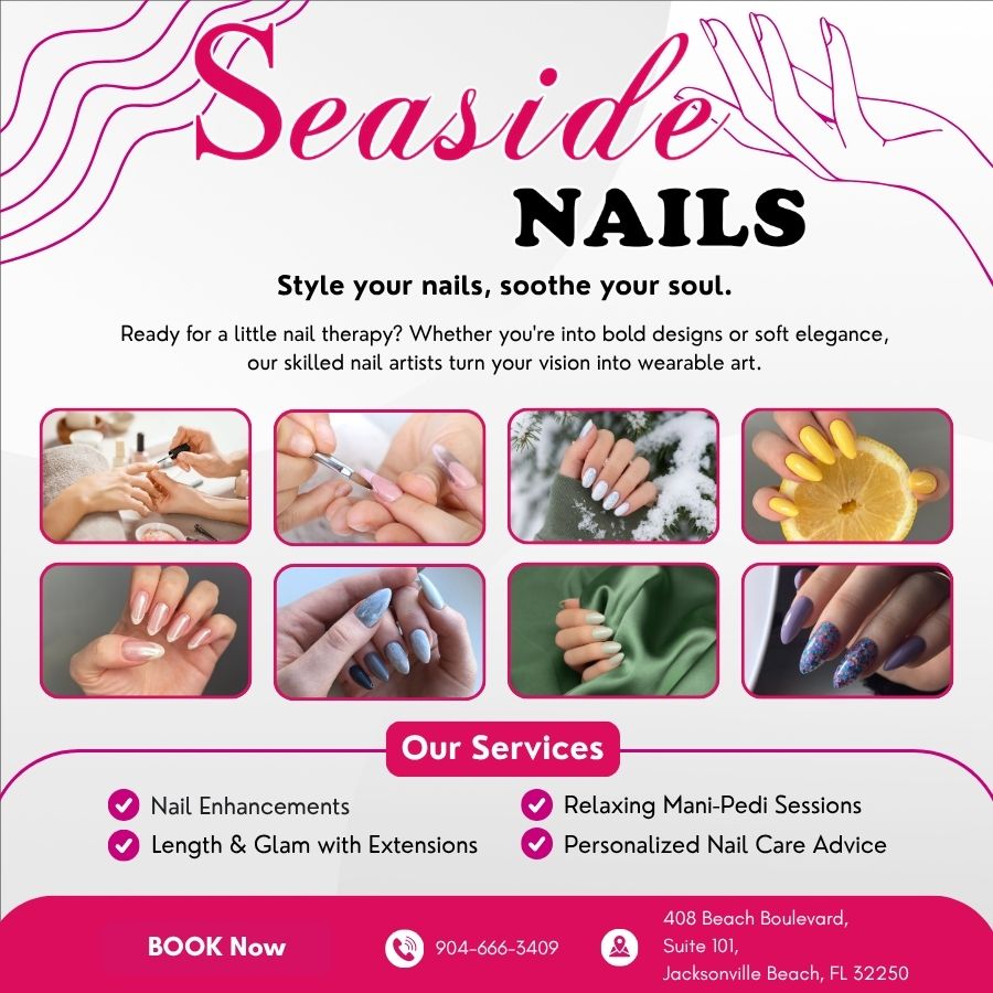 Seaside Nails | Top-Rated Salon near me Jacksonville Beach, FL 32250 | Publix Super Market at Middle Beach Commons